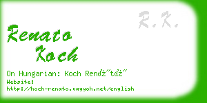 renato koch business card